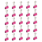 JAM Paper Colourful Binder Clips - Small - 3/4" - Pink - 25 Pack-Perfect for staying stylishly organized around the house, at school, or in the office!