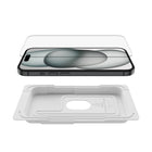 Belkin iPhone 16/15/14 Pro Screen Protector - Tempered Glass - Antimicrobial-Treated - Clear-View with clarity — anti-fingerprint coating is built in. Engineered with fingerprint and oil resistance, you’ll have a screen that’s feeling clean and looking clear