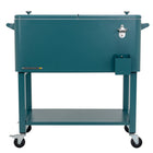 Permasteel 80 Quart Patio Cooler with Removeable Basin - Teal-Removeable Basin