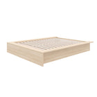 Nexera James Platform Bed - Queen Size - Natural Blonde Oak-Sleek Minimalist Design: Natural blonde oak platform bed frame crafted from engineered wood for contemporary elegance