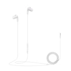 Basic Tech Wired In Earbuds with Volume Control And Mic - White-Comfortable