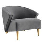 Modway Odyssey Performance Velvet Armchair - Grey-Velvet Armchair