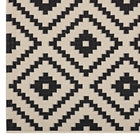 Modway Perplex Geometric Diamond Trellis Indoor/Outdoor Area Rug - 8 ft W x 10 ft L - Black/Beige-Stain Resistant / Easy To Clean
