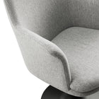 Modway Lippa Swivel Dining Upholstered Armchair - Black Light Grey-9