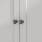 HOMCOM 71" H Pantry Cabinet with Microwave Space and Tall Kitchen Hutch - White-Melamine and painted surfaces are easy to clean and maintain 