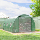 Outsunny Walk-in Tunnel Greenhouse with 2 Support Rods - 13 'x 9.8' x 6.6' - Green- Spacious walk-in design allows for easy plant management
 