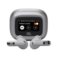 JBL Live Beam 3 True Wireless Noise Cancelling Closed-Stick Earbuds - Silver-The JBL Live Beam 3's 10mm dynamic drivers are powered by JBL Signature Sound. Each driver is perfectly tuned to deliver deep bass, balanced mid-range, and refined high frequencies—all at any volume level. JBL Spatial Sound makes you feel like you're at a concert as the sound comes from virtually everywhere around you