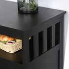 HOMCOM 39.4" L Kitchen Sideboard - Black-Material: MDF
