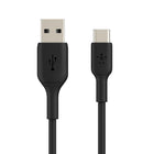 Belkin USB C USB-A 3M Cable - Black -Fast charging: Fast charge USB-C smartphones from 0-50% in 35 minutes** (when paired with 18W or higher USB-C PD charger, not included).