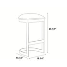 Manhattan Comfort Aura 16.54" Modern Faux Leather Upholstered Bar Stool - Blue and Polished Brass - 3 Pack-Upholstered in Faux Leather with Foam Padding