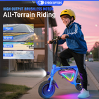 Gyrocopters Radi8 Electric Scooter for Kids - Speed 25 kmph - Range 20 km - LED Lights - Blue-The Radi8 delivers an impressive range of up to 25 km on a single charge, allowing for hours of outdoor fun before needing a plug-in