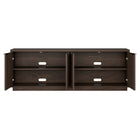 Hudson&Canal Mansfield TV Stand for TV's up to 78" - Alder Brown-Clean with a soft, dry cloth and no harsh chemicals or abrasive cleaning materials