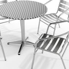Flash Furniture 31.5'' Round Aluminum Indoor/Outdoor Table with 4 Slat-Back Chairs (TLH32RD017BCHR4)-7