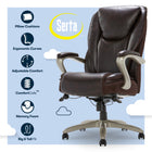 Serta Smart Layers Hensley Big and Tall Executive Chair - Brown-Stylish and durable brown bonded leather upholstery