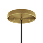 Modway Beacon 1-Light Pendant Light - Clear/Satin Brass-Bulb Not Included