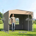 Outsunny 9.6 ft W x 9.6 ft L Pop Up Canopy Tent with 3 Sidewalls - 1-Button Push-Top vent for better airflow and heat dissipation