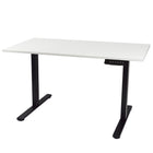 Ezywork Dual Motor Electric Height Adjustable Standing Desk - 48" x 24" - Black Frame / White Table Top-Eletric with DUAL MOTOR