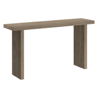 Hudson&Canal Soren 55"W Console Table - Antiqued Grey Oak-A modern contemporary design for your hallway, entry, living room, and more