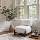Zuo Bombo Accent Chair - White-Chair Weight Capacity: Supports up to 225 lb