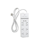 NXT Technologies NX54317-CA NX54317, 8-Outlet 2 USB Surge Protector, 6ft, 2100 Joules, White-8 standard outlets with 2 USB-A ports (3.4Amp)