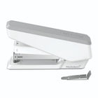 Fellowes LX850 Full Strip EasyPress Antimicrobial Stapler - White-Built-in removable staple remover
