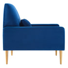 Modway Liliana Performance Velvet Armchair - Navy-Dense Foam Padding