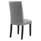Modway Parcel Dining Upholstered Fabric Side Chair - Light Grey-Contemporary Dining Chair