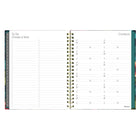 Blueline 17 Months Weekly/Monthly Planner - August to Dec - 11" H x 8"-1/2" W - Flower Design - Bilingual-Password section