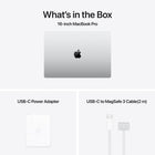 Apple 16" MacBook Pro - M4 Pro - 512 GB SSD - 24 GB Unified Memory - Silver - English-Connect it all:  The 16-inch MacBook Pro features three Thunderbolt 5 ports, a MagSafe 3 charging port, SDXC card slot, HDMI port and headphone jack. And it supports up to two external displays with M4 Pro