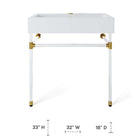 Modway Redeem 32" Acrylic Wall-Mount Bathroom Vanity - Clear/White-Wall-Mount
