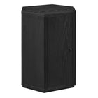Modway Kade Faceted Wood Side Table - Black-Modern Faceted Accent Table