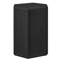 Modway Kade Faceted Wood Side Table - Black-Modern Faceted Accent Table