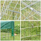 PawHut Outdoor Metal Kennel Enclosure for Small Animals - Green-For added stability, 4 ground stakes are included with the metal cage for small animals 