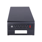 Rocelco DMS Dual Monitor Stand/Riser w/4 AC & 2 USB Ports - Black-4 UL approved AC outlets PLUS 2 USB 2.0 charge ports