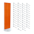 Azar Revolving Studio Base Pegboard Floor Stand - 60" x 16" - Orange-Includes a T-strip sign holder that can be attached to the top of the pegboard display