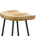 Modway Concord Backless Wood Counter Stools - Oak - Set of 2-9