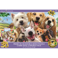 Howard Robinson Dog & Cat Selfie - 100 Pieces-100-piece lenticular 3D puzzle