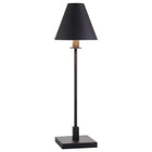 Hudson&Canal Clement 28" Tall Table Lamp with Metal Shade - Blackened Bronze/Blackened Bronze-Paired with a matching cone-shaped metal shade