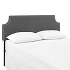 Modway Laura Upholstered Fabric King Headboard - Grey-Particleboard Panel