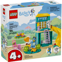 LEGO Bluey Playground Fun with Bluey and Chloe-Fun-packed playground - playground fun with bluey and chloe is a preschool lego set especially for boys and girls ages 4 and up featuring characters, toys and activities from the bluey kids’ tv show