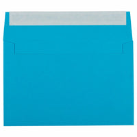 JAM Paper A9 Coloured Invitation Envelopes with Peel & Seal Closure - 5 3/4 x 8 3/4 - Blue Recycled - 100 Pack-These envelopes are perfect to use for sending invitations, greeting cards, RSVP's, thank you cards, gifts for birthdays, graduations, holidays and more