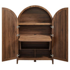 Modway Calista 63" Arched Storage Cabinet With Folding Desk - Walnut-8