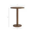 Modway Neo 31" Round Indoor/Outdoor Patio Wood Bar Table - Cocoa Brown-Wire Brushed Finish