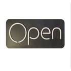 Futech LED Open Sign - 18-1/4" W x 19" H - Black/White-Indoor Use Only