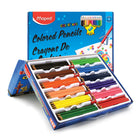 Maped Colour'Peps Triangular Coloured Pencils - 240 Pack-Innovative School Pack locks closed for storage and features a handle for easy transport