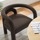 Modway Astrid Performance Velvet Dining Chair - Cocoa-Non-Marking Floor Glides