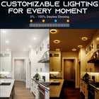 Impotek 4" LED 9W 5CCT Dimmable Recessed Ceiling Light with Night Light - 6 Pack-Convenient Installation Kit - Your hassle-free installation experience is our priority. Each light comes complete with Wire Connectors, Cable Protectors, and a Cut-out Template, streamlining the installation process and making it straightforward and user-friendly