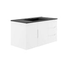 Modway Vitality 36" Bathroom Vanity - White/Black-Modern Bathroom Vanity