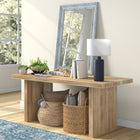 Hudson&Canal Carlina 25" Tall Ceramic Table Lamp with Fabric Shade - Matte Navy/White-Paired with a white drum fabric shade