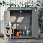 Outsunny - Abri de jardin Outsunny 55 x 30 avec toit en asphalte-Solives de plancher en bois raboté pour plus de solidité  
